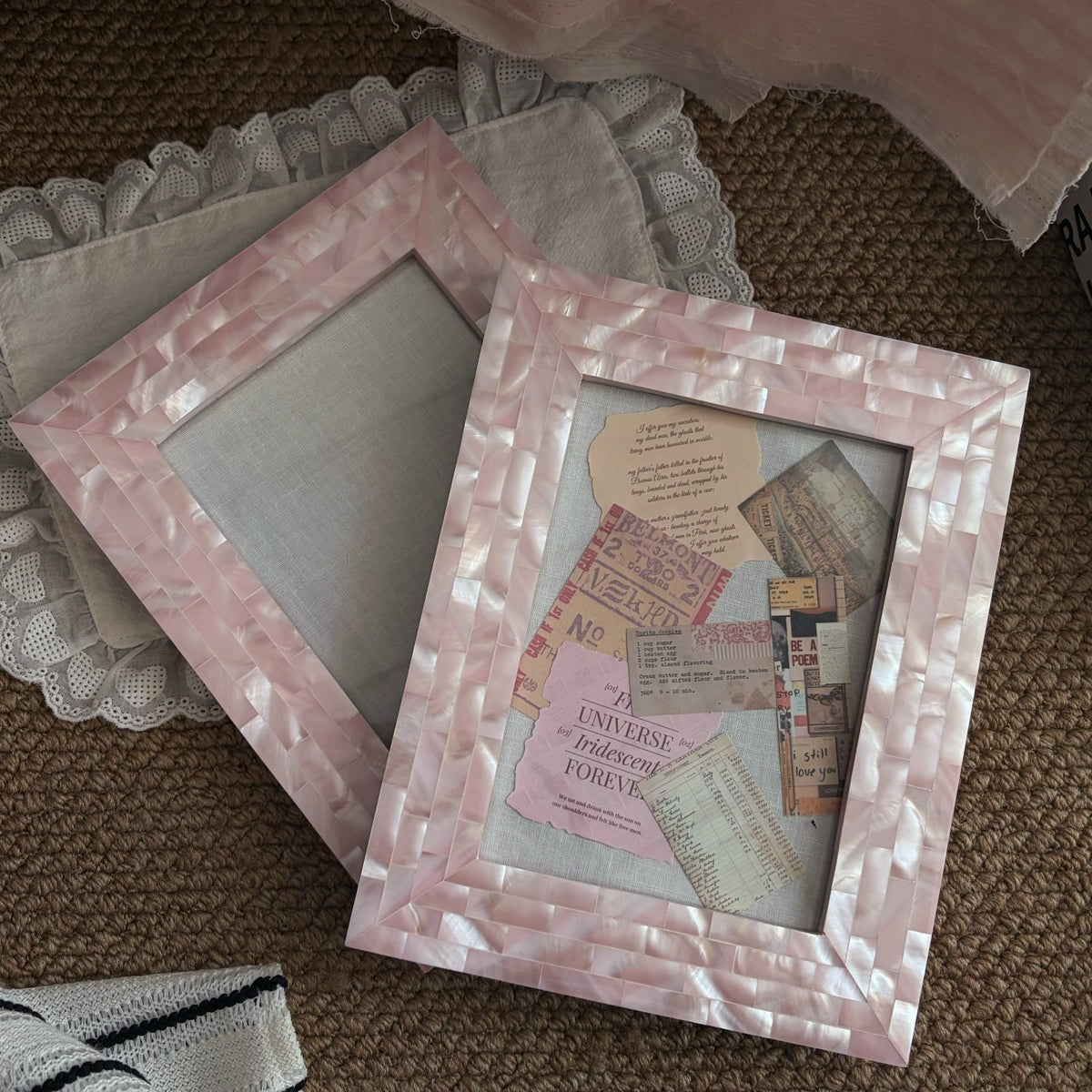Pink Mother-of-Pearl Photo Frame